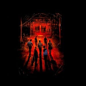 Stranger things image black tshirt